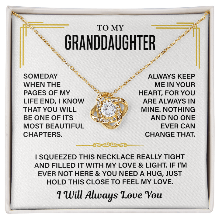 Granddaughter Necklace Gift With a Heartfelt Message