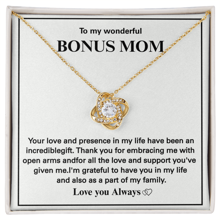 Bonus Mom Necklace Gift Message Box