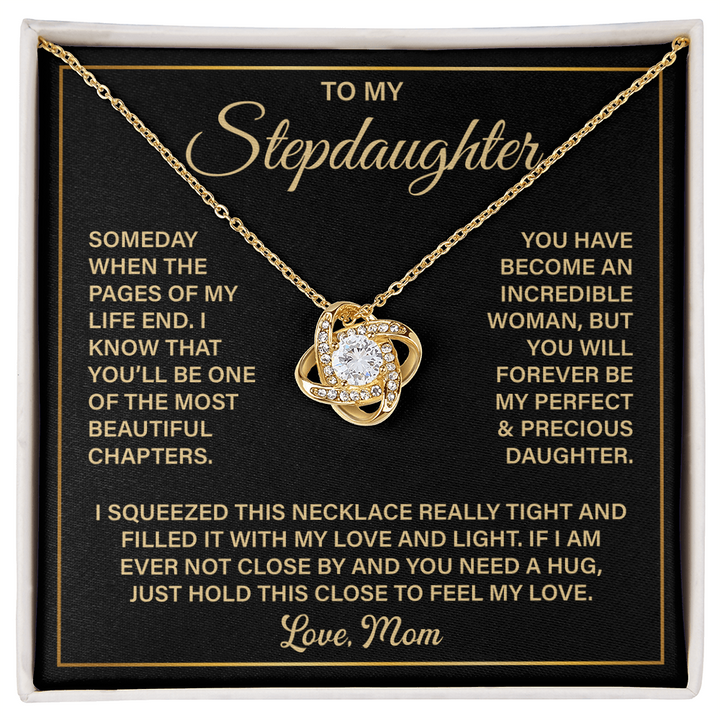 Knot necklace for stepdaughter.


