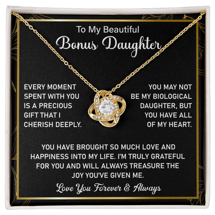 A necklace gift for a bonus daughter.