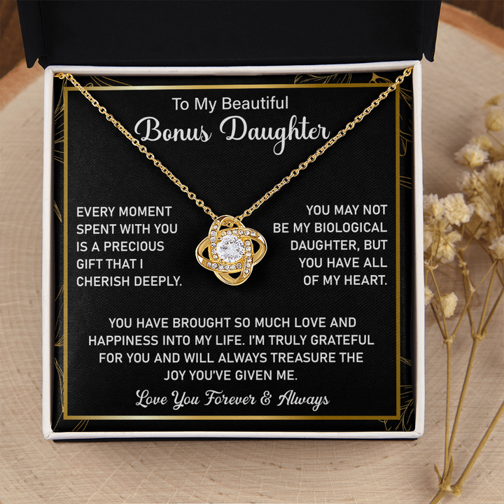 A necklace gift for a bonus daughter.