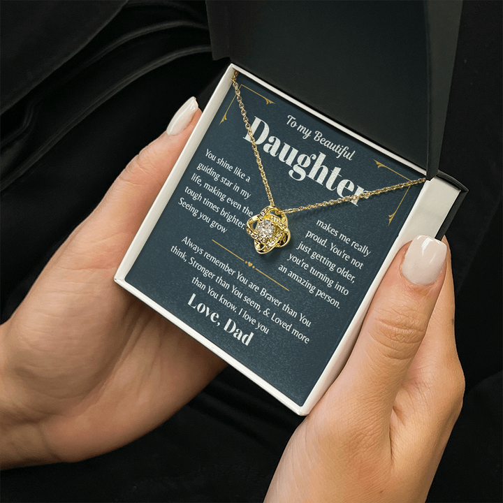 Unique dad to daughter necklace