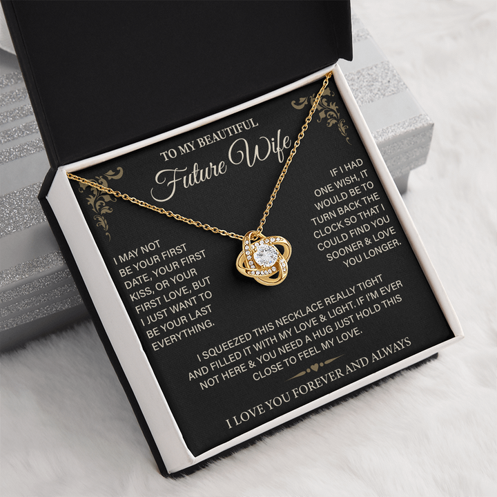 "Future Wife necklace with sentimental card gift"