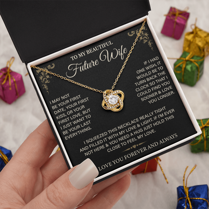 "Future Wife necklace with sentimental card gift"