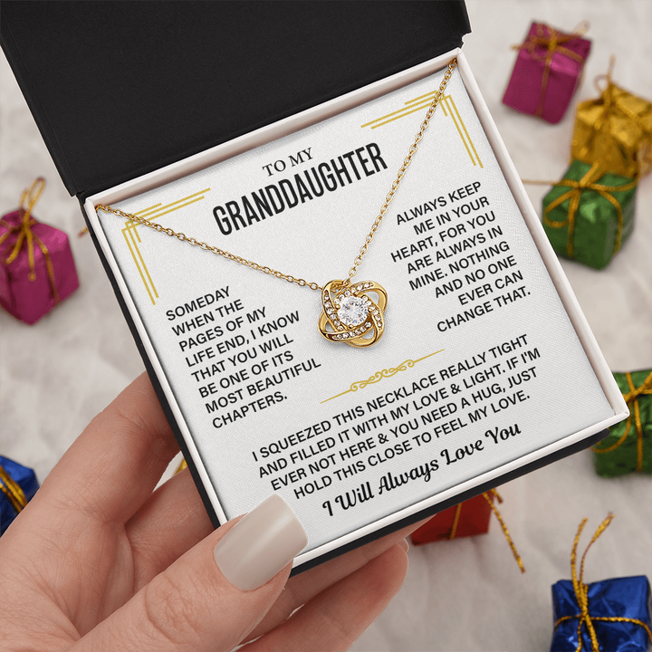 Granddaughter Necklace Gift With a Heartfelt Message
