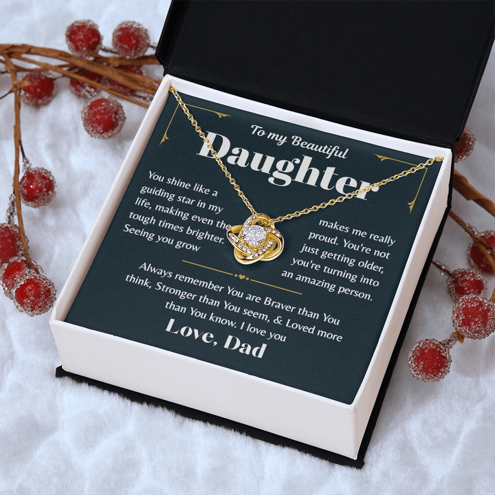 Unique dad to daughter necklace
