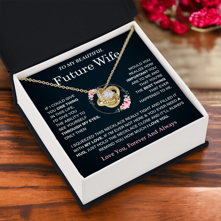 "Romantic gift necklace for future bride"