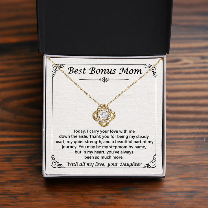 Stepmom Gift Love Knot Necklace