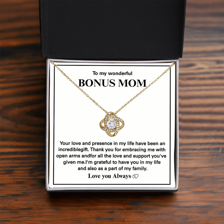Bonus Mom Necklace Gift Message Box