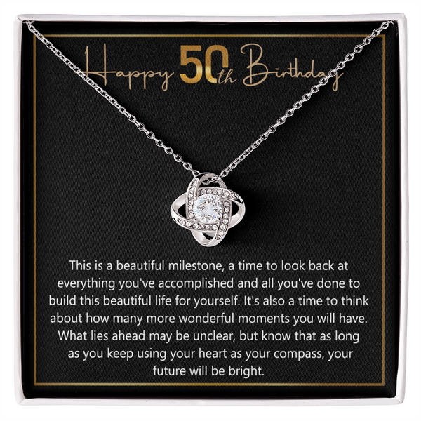 50th Birthday Gift Ideas - Silver Necklace for Women