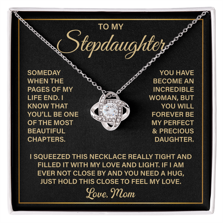 Knot necklace for stepdaughter.

