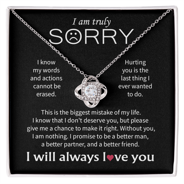I'm Truly Sorry Necklace For Her- Meaningful Sorry Gift
