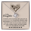 To My Daughter Necklace- Daughter Love knot Necklace, Daughter Jewelry Gifts, Jewellery gifts for Daughter, Daughter gifts from Duahgter