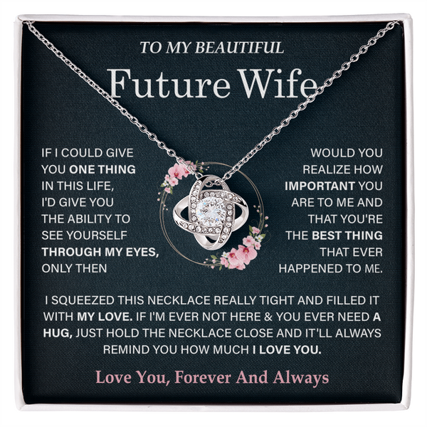 "Romantic gift necklace for future bride"