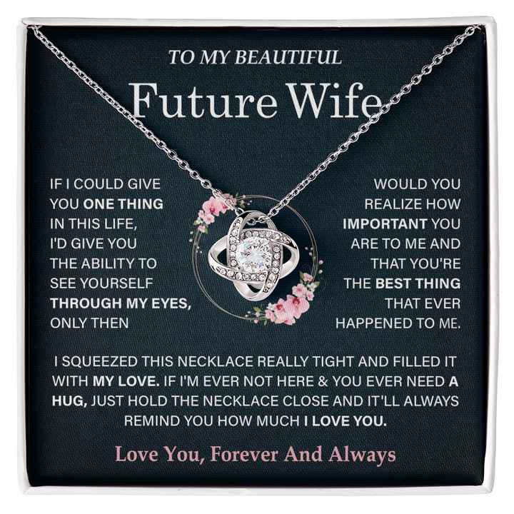 "Romantic gift necklace for future bride"