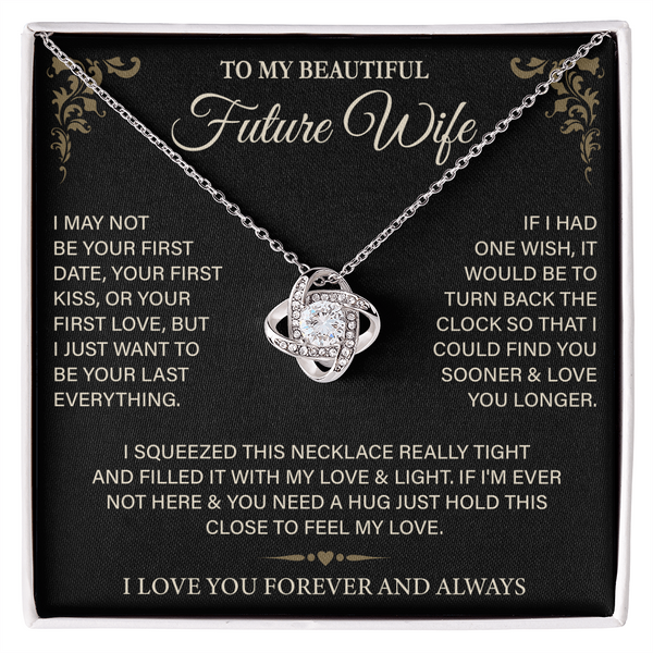 "Future Wife necklace with sentimental card gift"
