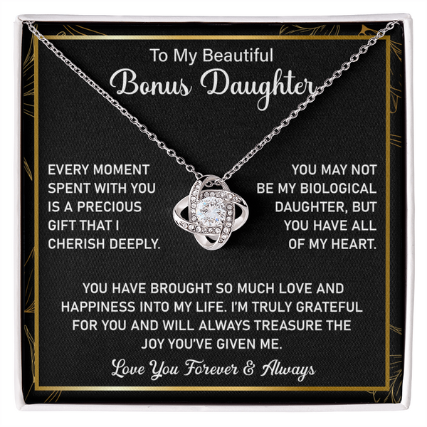 A necklace gift for a bonus daughter.