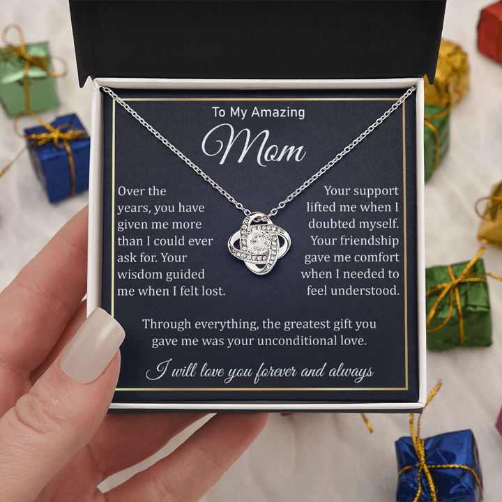 Jewelry gift for mom with heartfelt card message