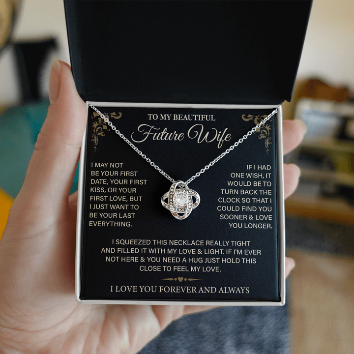 "Future Wife necklace with sentimental card gift"