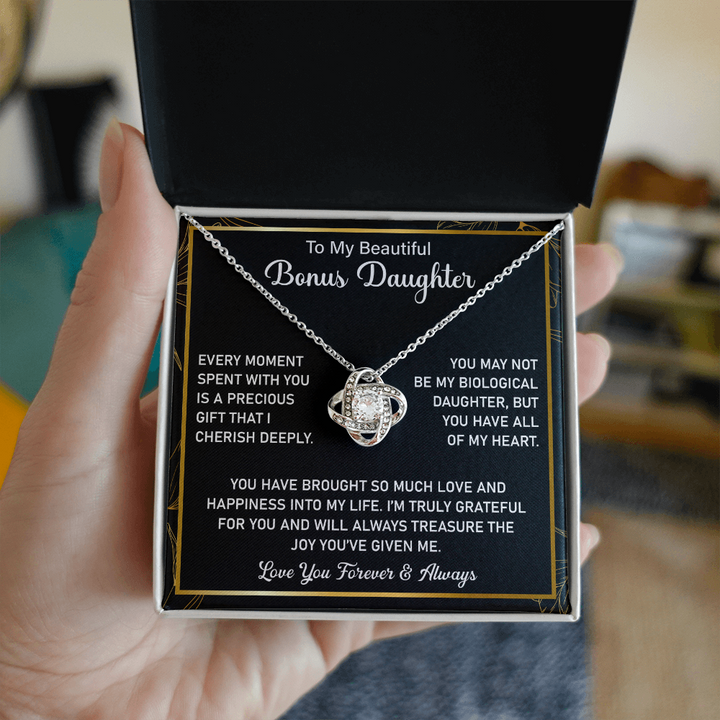 A necklace gift for a bonus daughter.