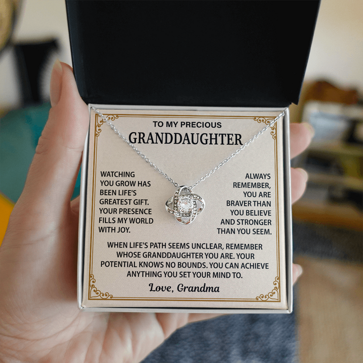 Granddaughter Necklace Gift With a Heartfelt Message
