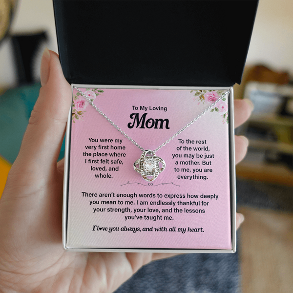 Love Knot Necklace in Box for Mom