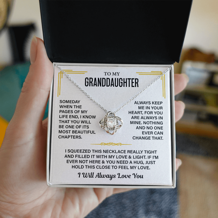 Granddaughter Necklace Gift With a Heartfelt Message