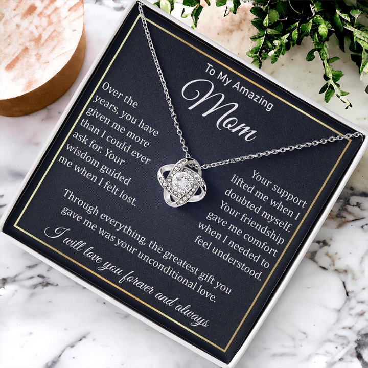 Jewelry gift for mom with heartfelt card message