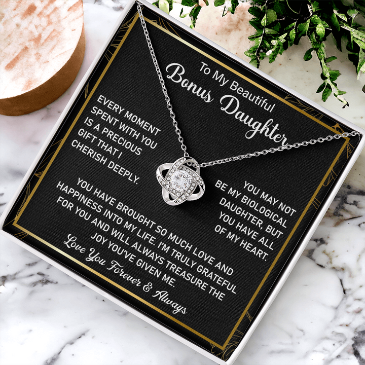 A necklace gift for a bonus daughter.