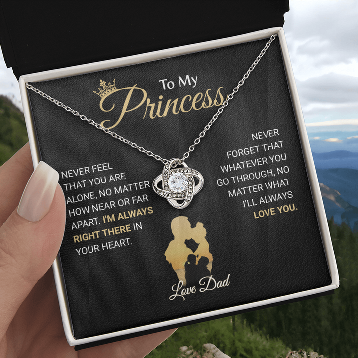 To My Princess Necklace Gift from Dad