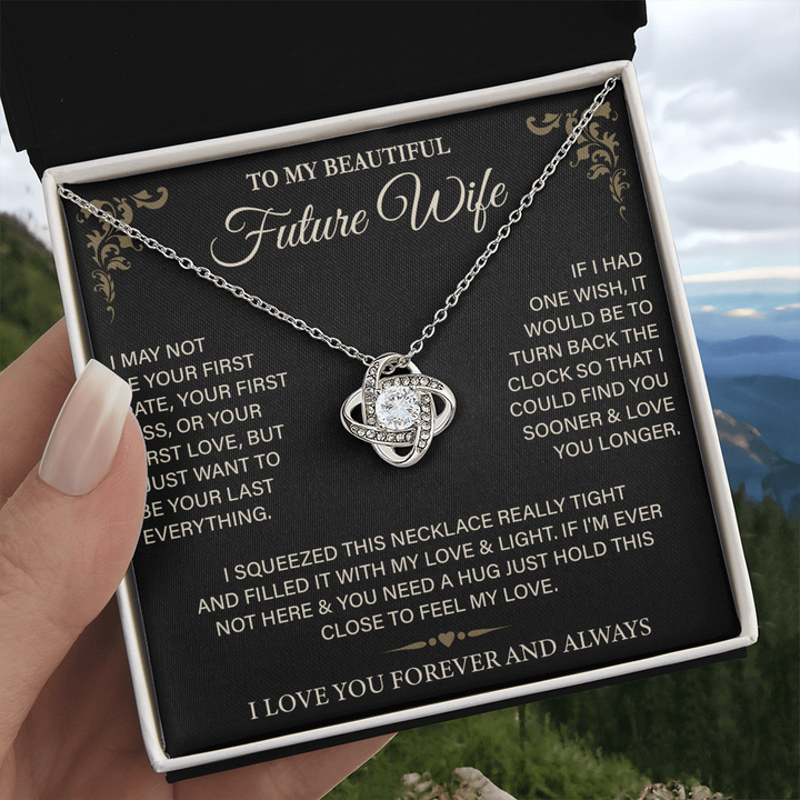 "Future Wife necklace with sentimental card gift"