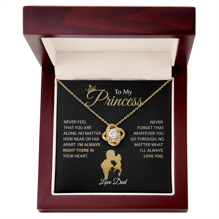 To My Princess Necklace Gift from Dad