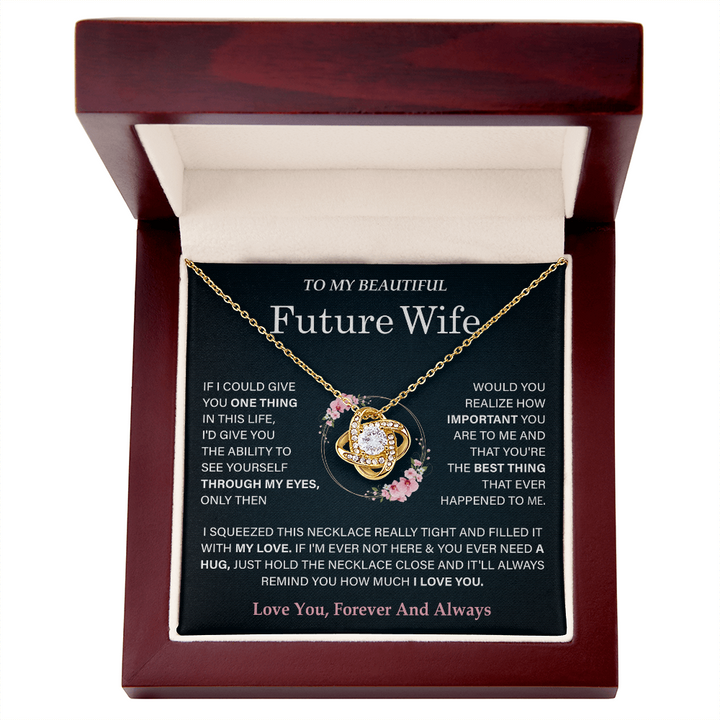 "Romantic gift necklace for future bride"