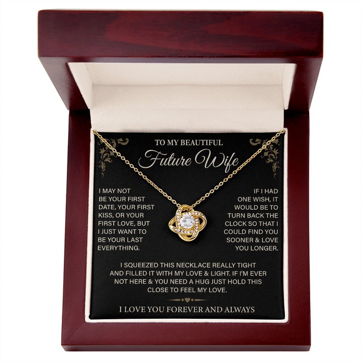 "Future Wife necklace with sentimental card gift"