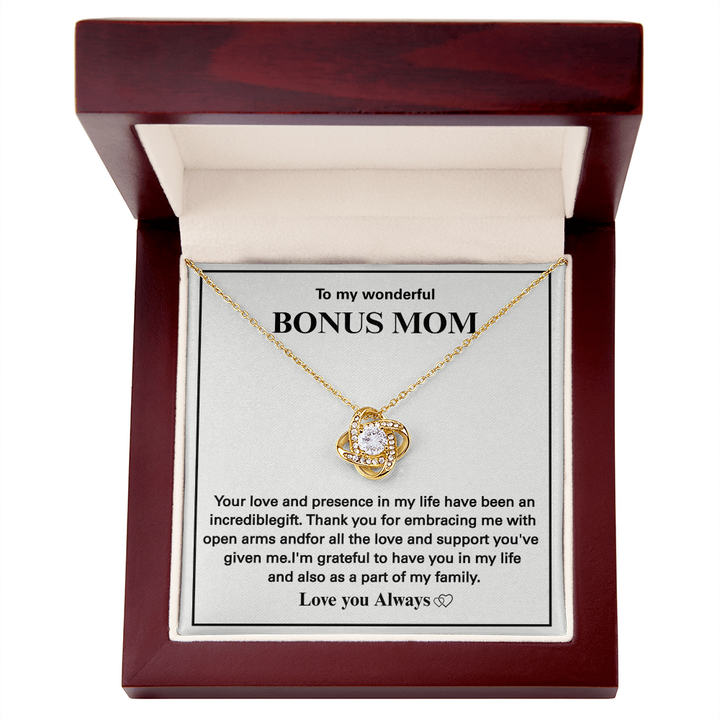 Bonus Mom Necklace Gift Message Box