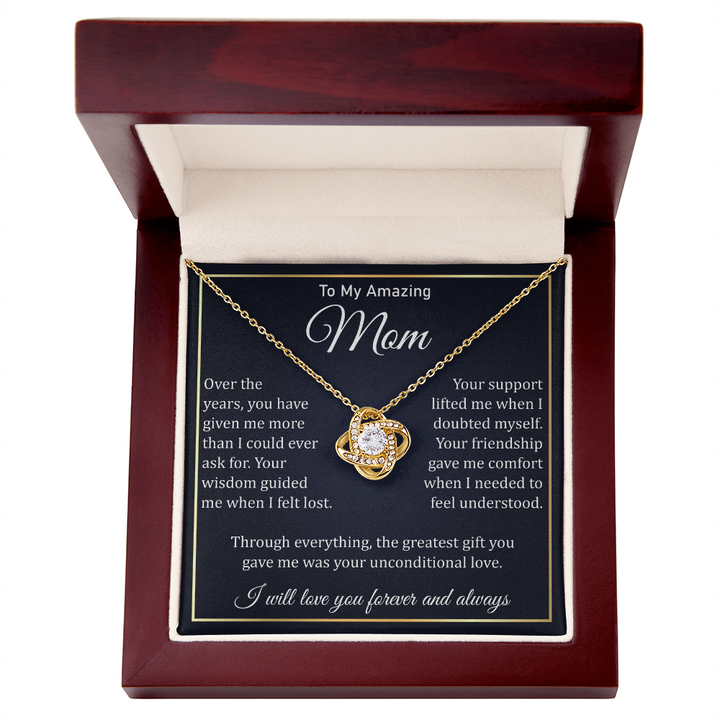 Jewelry gift for mom with heartfelt card message