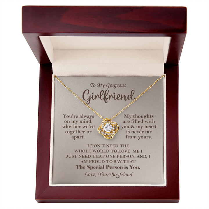 Romantic note for her endless love & support