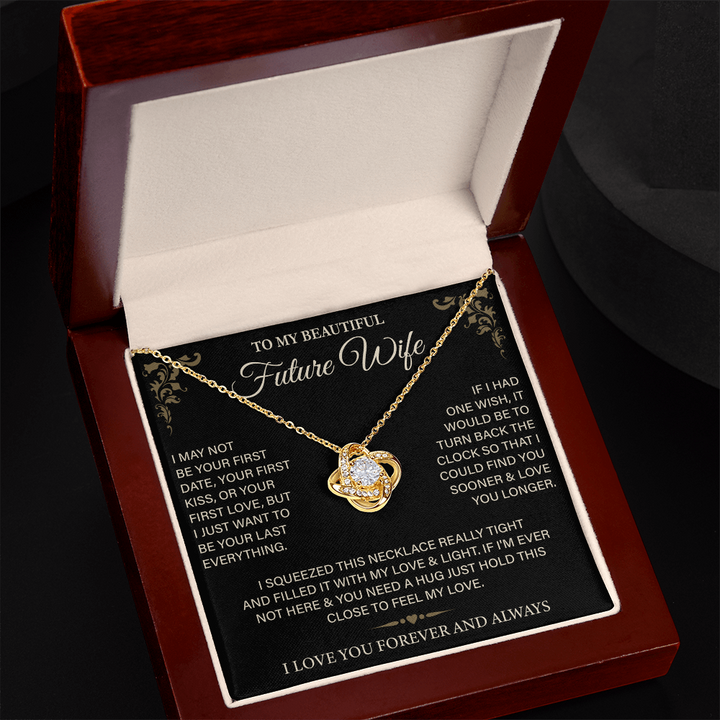 "Future Wife necklace with sentimental card gift"