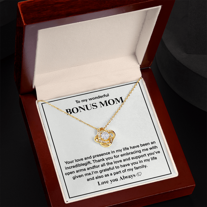 Bonus Mom Necklace Gift Message Box
