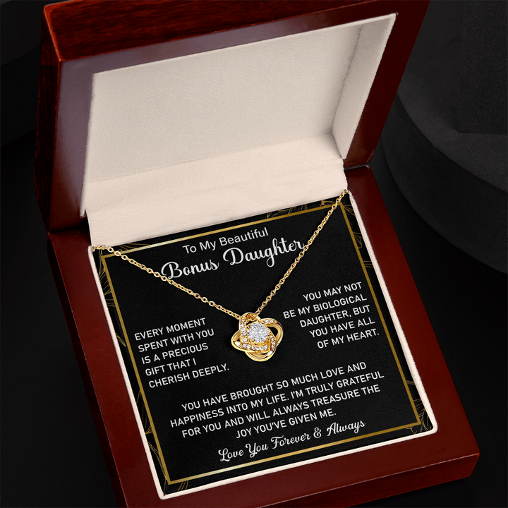 A necklace gift for a bonus daughter.