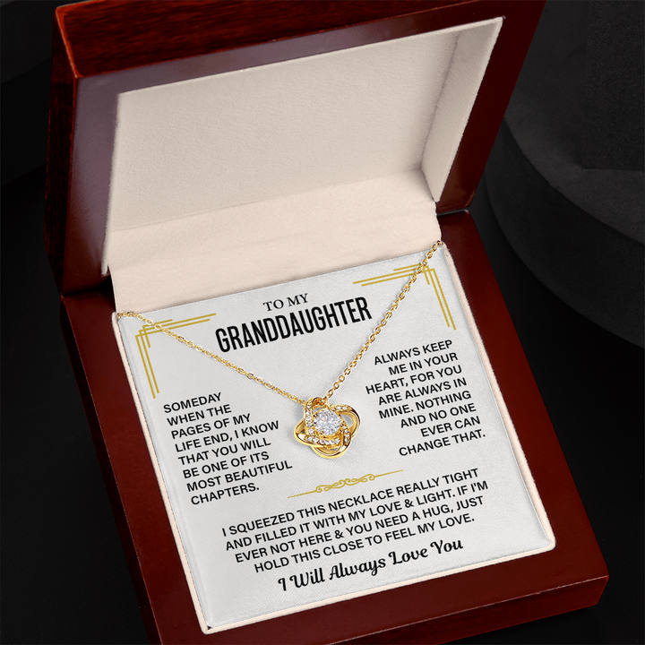 Granddaughter Necklace Gift With a Heartfelt Message