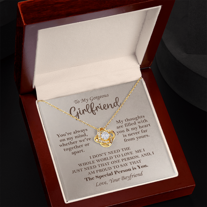 Romantic note for her endless love & support