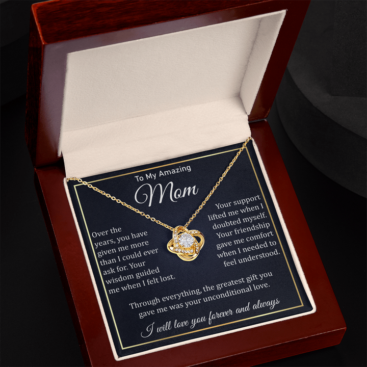 Jewelry gift for mom with heartfelt card message