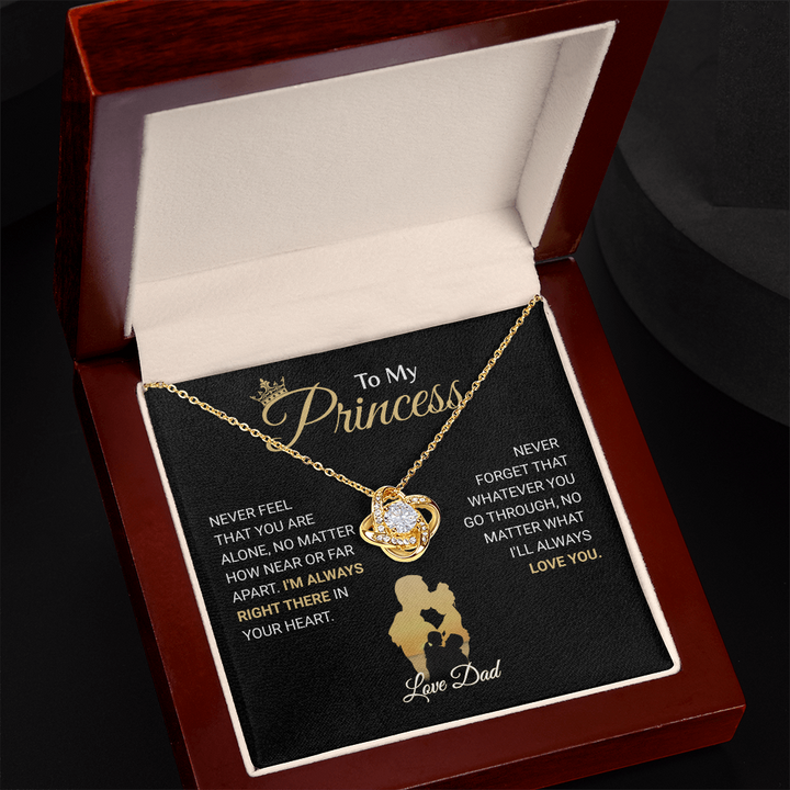 To My Princess Necklace Gift from Dad