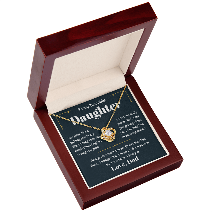 Unique dad to daughter necklace