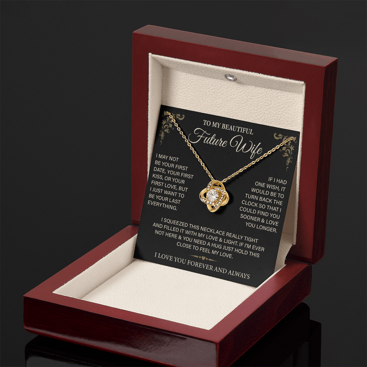 "Future Wife necklace with sentimental card gift"