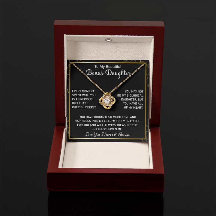 A necklace gift for a bonus daughter.