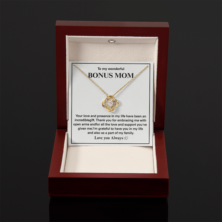 Bonus Mom Necklace Gift Message Box