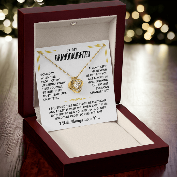 Granddaughter Necklace Gift With a Heartfelt Message