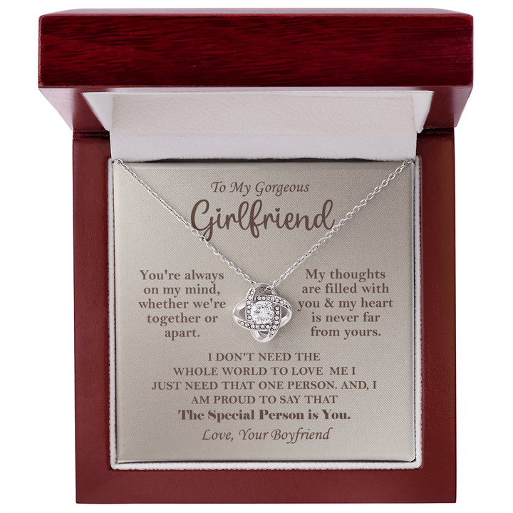 Romantic note for her endless love & support